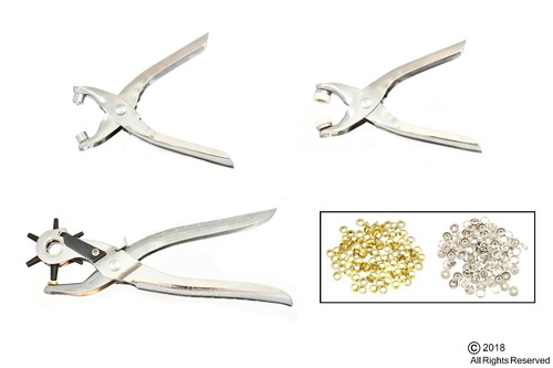 3pc leather belt hole punch - leather,