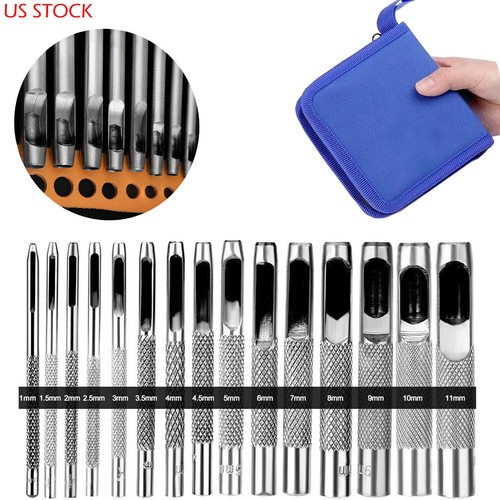 15pcs leather hole - 15pcs, punch