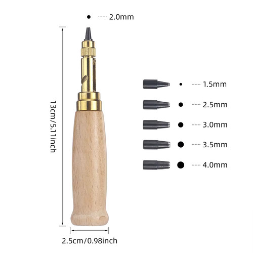 Leather hole punch set - hole,