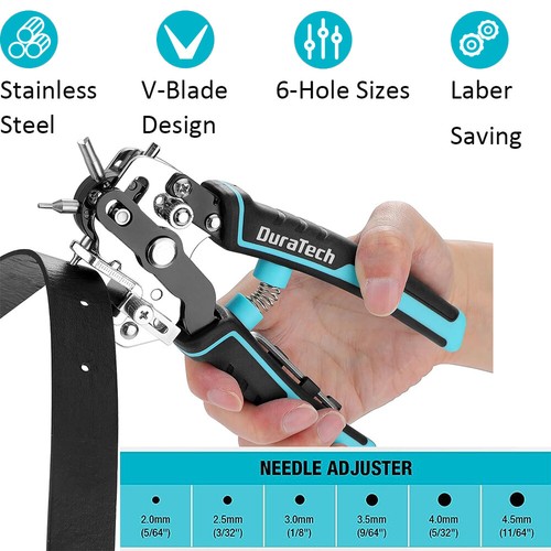 Duratech leather hole punch - leather,