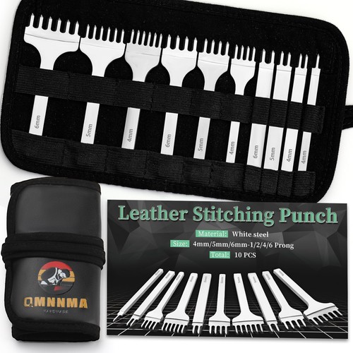 10pcs leather stitching punch - leather,