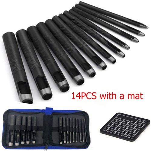 14pcs leather hole punch - punch, round