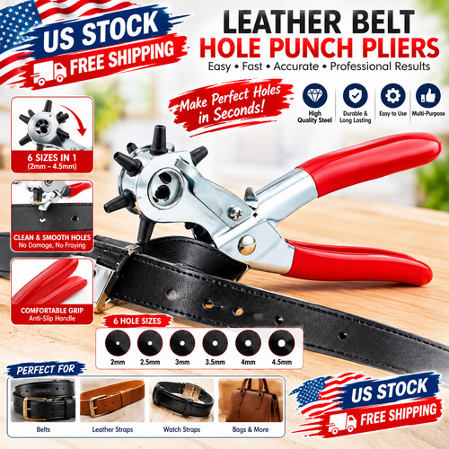 Leather hole punch hand - 9",